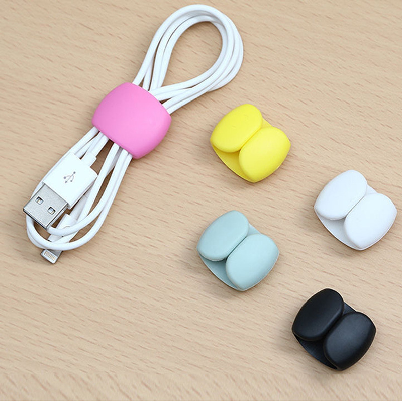 数据线收纳扣卡通收纳充电线多功能绕线器集线器耳机线固定收纳扣