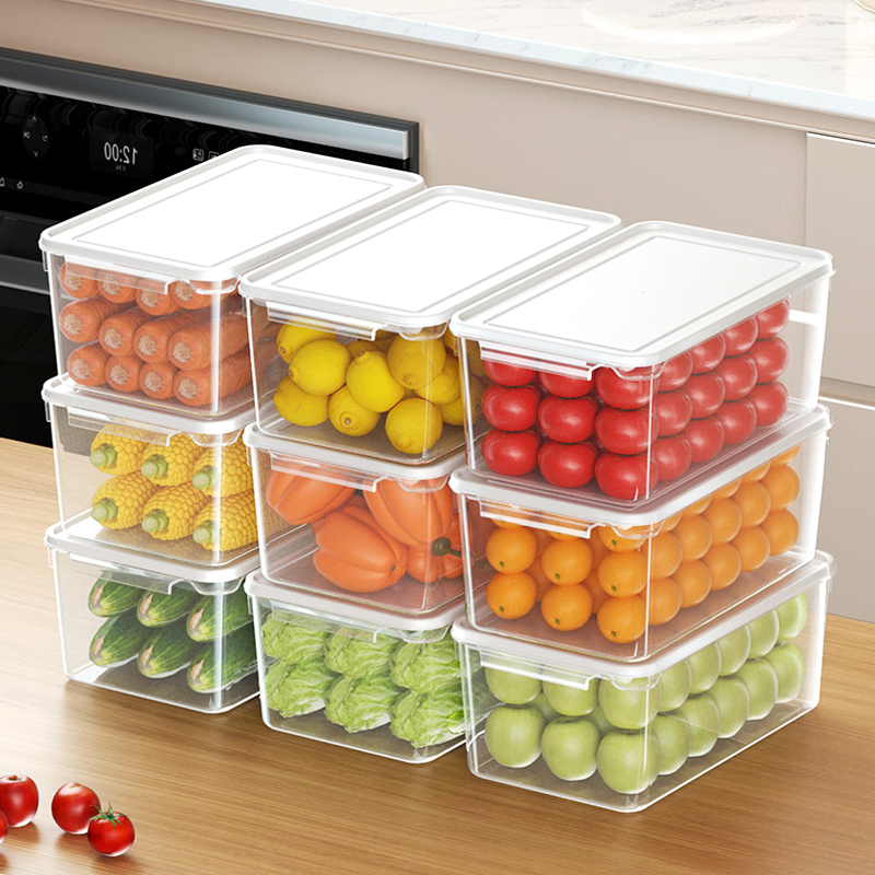 【3个装巨大号】冰箱保鲜盒厨房收纳盒食物储物盒家用鸡蛋整理盒