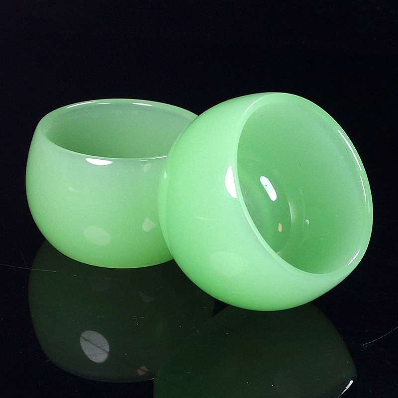 琉璃主人杯功夫茶杯浅绿高档功夫茶专用品茗杯琉璃单杯茶具杯送礼