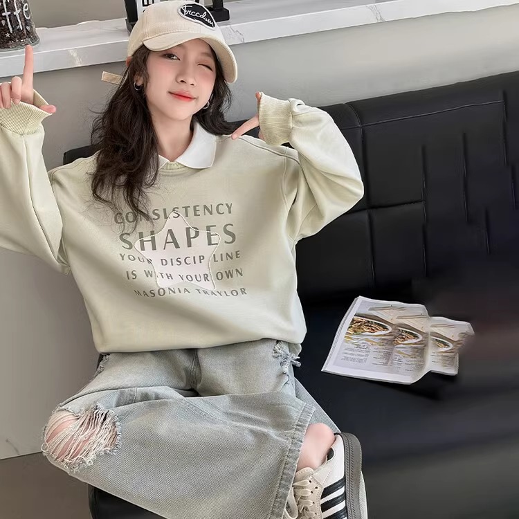 女童春秋卫衣2024新款女童时髦洋气秋装衣服大童女孩秋季上衣童装