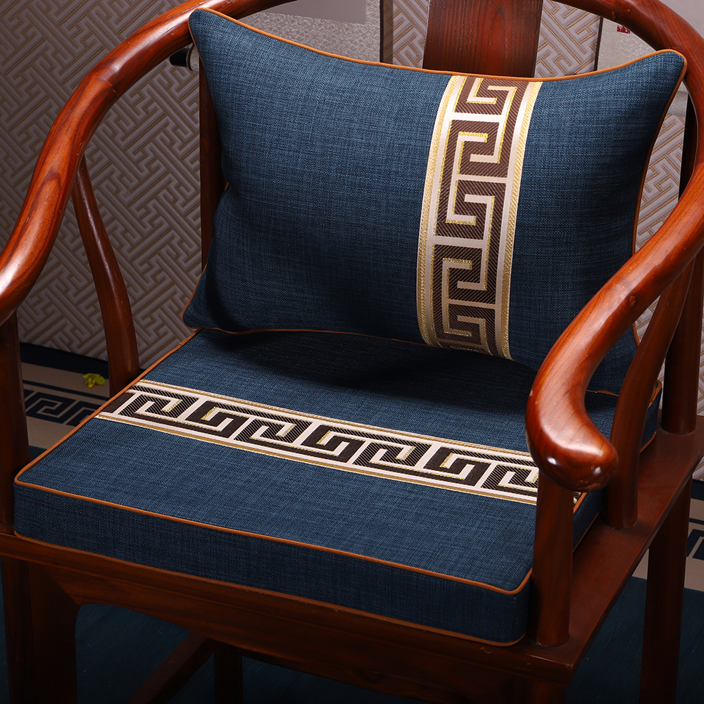 家用防滑坐垫加厚亚麻茶椅屁垫椅子桌椅垫棉麻通用红木椅座垫久坐