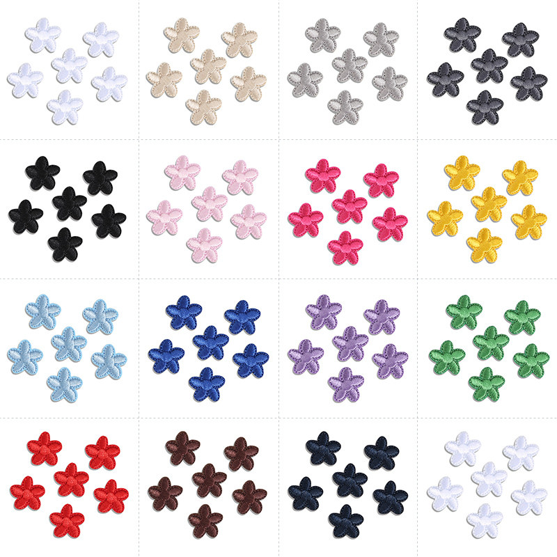 花朵刺绣补丁贴时尚衣服裤子装饰贴花羽绒服破洞无痕修补布贴小号