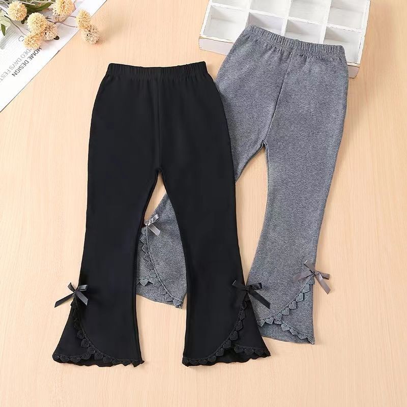 女童裤子春秋装新款宝宝打底裤婴幼儿洋气百搭外穿喇叭裤小童韩版