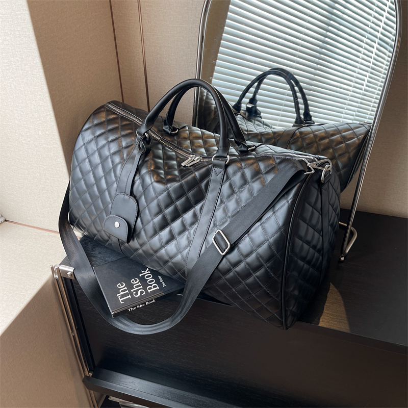 纯色大容量防水旅行包手提运动健身包学生住宿收纳包出差行李包