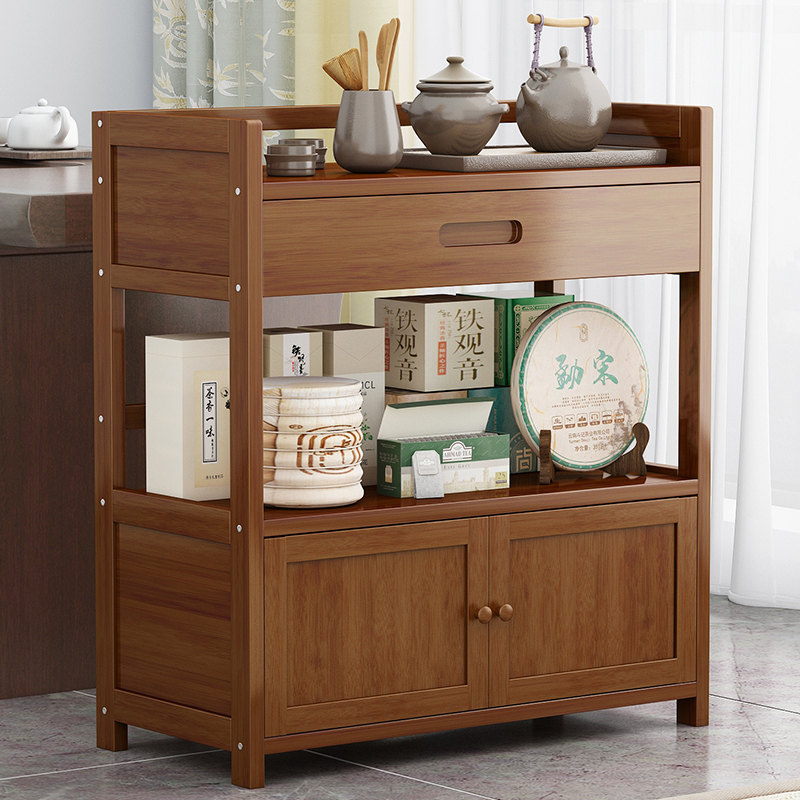 茶水置物架客厅小茶台办公室多功能省空间茶叶收纳柜子餐边柜茶几