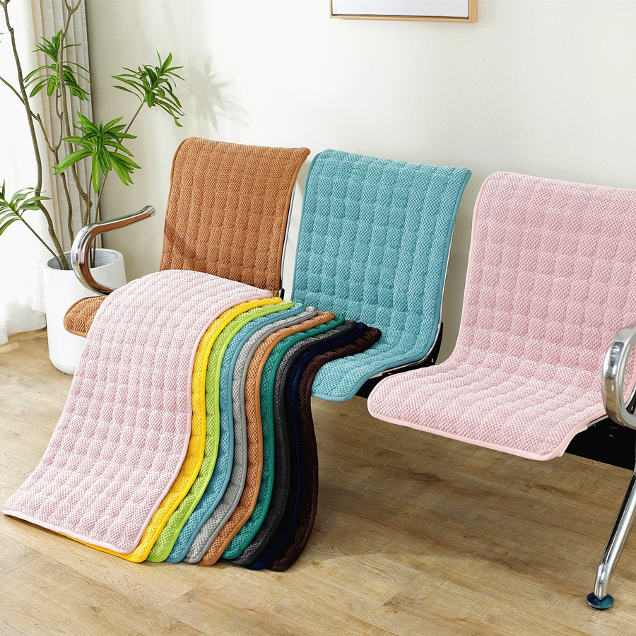 防滑公共椅子坐垫连排灯芯绒椅套三连座医院椅子坐垫不锈钢排椅垫