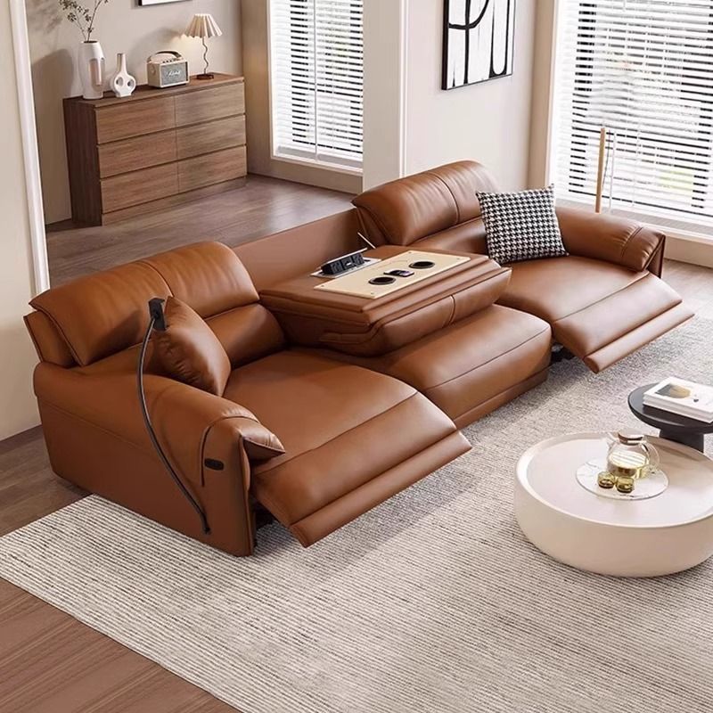 电动沙发真皮意式现代简约客厅伸缩翻背零靠墙太空头等舱功能沙发