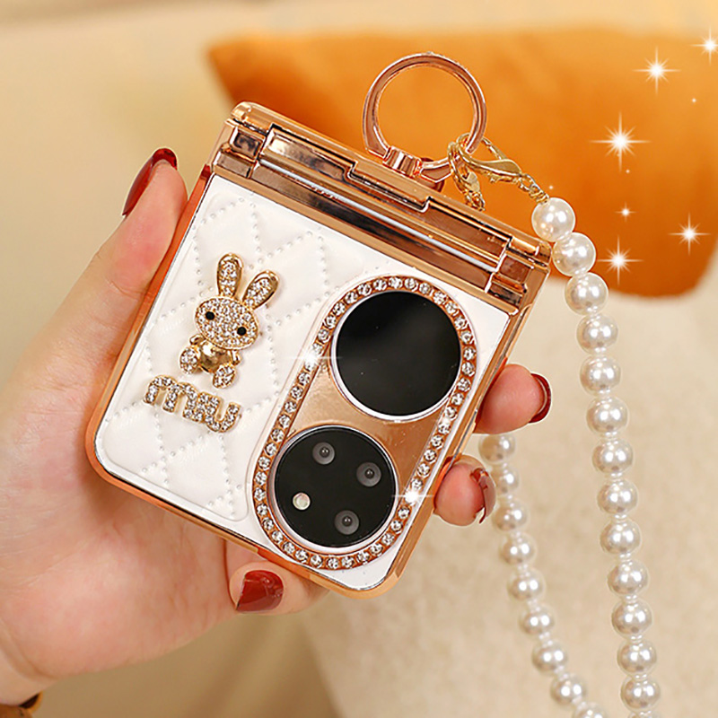 2代铰链全包华为p50Pocket手机壳白色斜挎防摔pockets女款pocket2