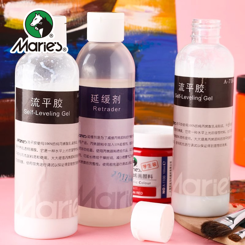 Marie’s/马利丙烯颜料180ML媒介剂流平胶延缓剂浇注媒介绘画使用