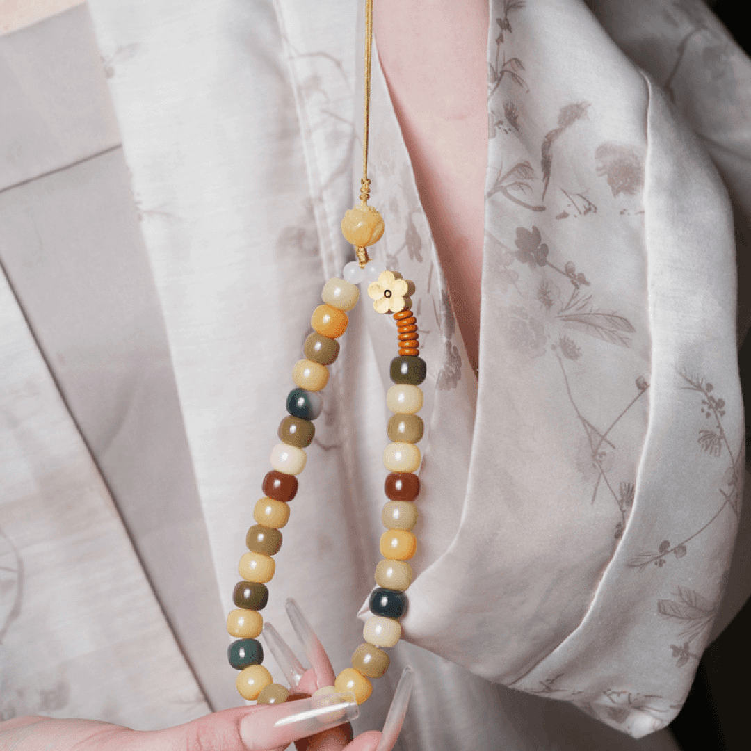 夏日清新多宝菩提手串 手作款菩提子手机链挂饰