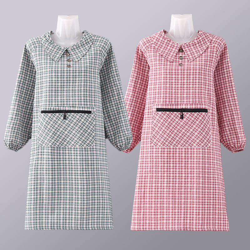 长袖围裙罩衣家用时尚洋气成人防污韩版加肥做饭加厚加长