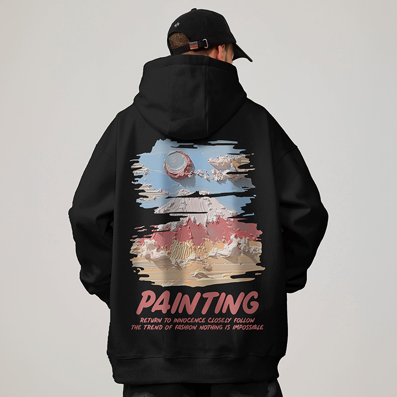 200斤以上大码卫衣男美式复古重磅连帽国潮牌胖子加绒春秋款外套