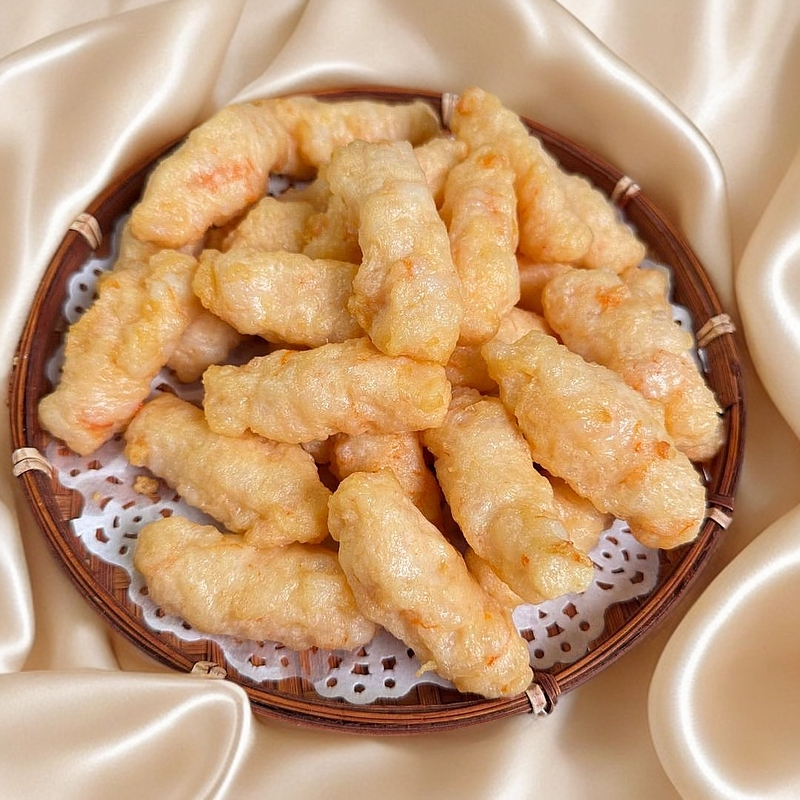 潮汕惠来特色美食手工虾枣惠来神泉樱花虾海狗虾新鲜制作口感鲜甜