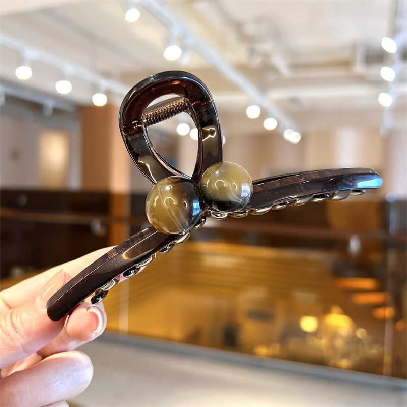 高级感亚克力抓夹气质发夹发量多女后脑勺鲨鱼夹子头饰高颜值发卡