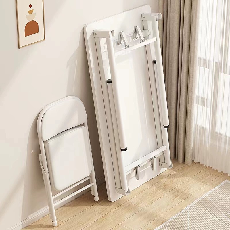 可折叠书桌租房简易电脑桌家用多功能写字桌卧室女生办公桌椅套装