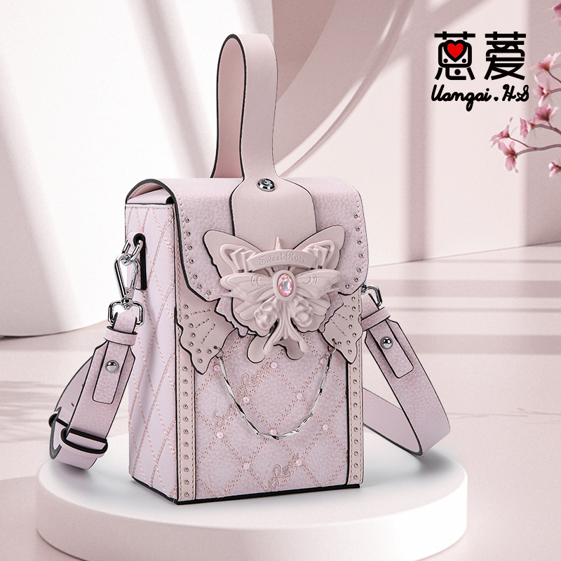 蒽薆原创设计斜挎包包盒子包手提单肩小众高级感轻奢包