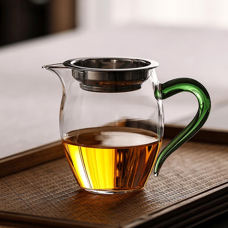 公道杯玻璃加厚耐热分茶器高档过滤泡茶茶具茶杯日式茶海公杯茶漏