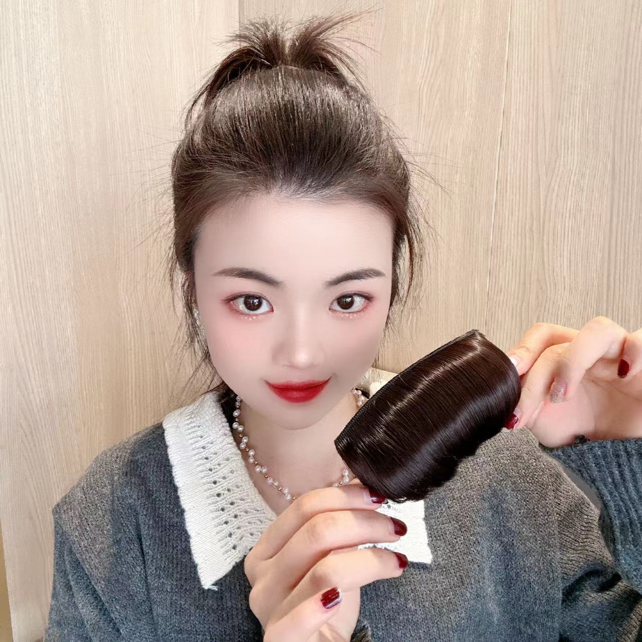 新款时尚简约手工假发梳 气质蓬松垫发增高颅顶神器