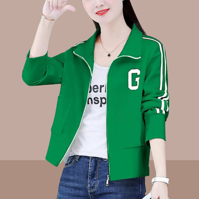 【程程专属】休闲外套女款春秋新款韩版立领拉链棒球服时尚显瘦长袖