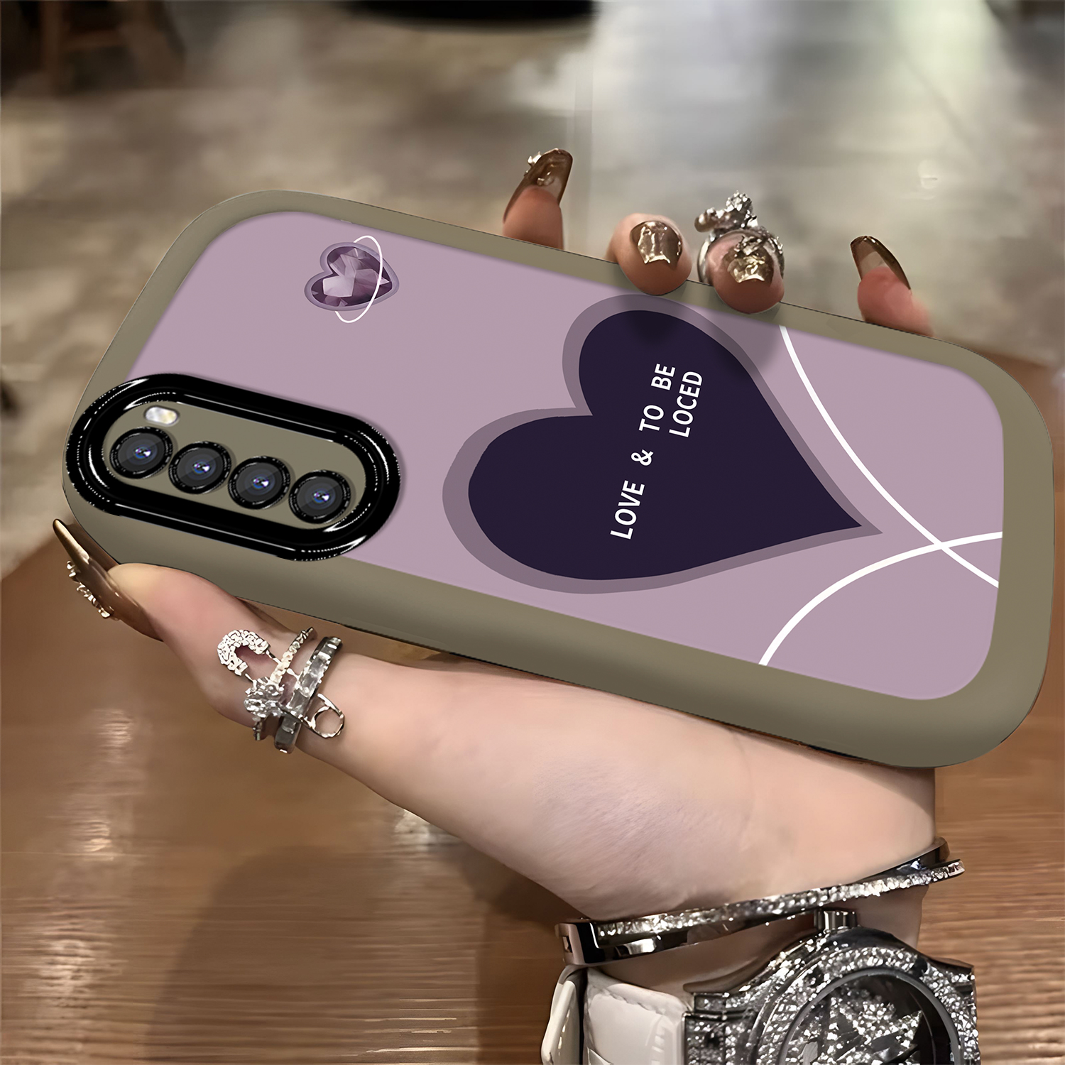 适用于【华为】Nova7英文爱心高级感网红女款硅胶防摔手机壳