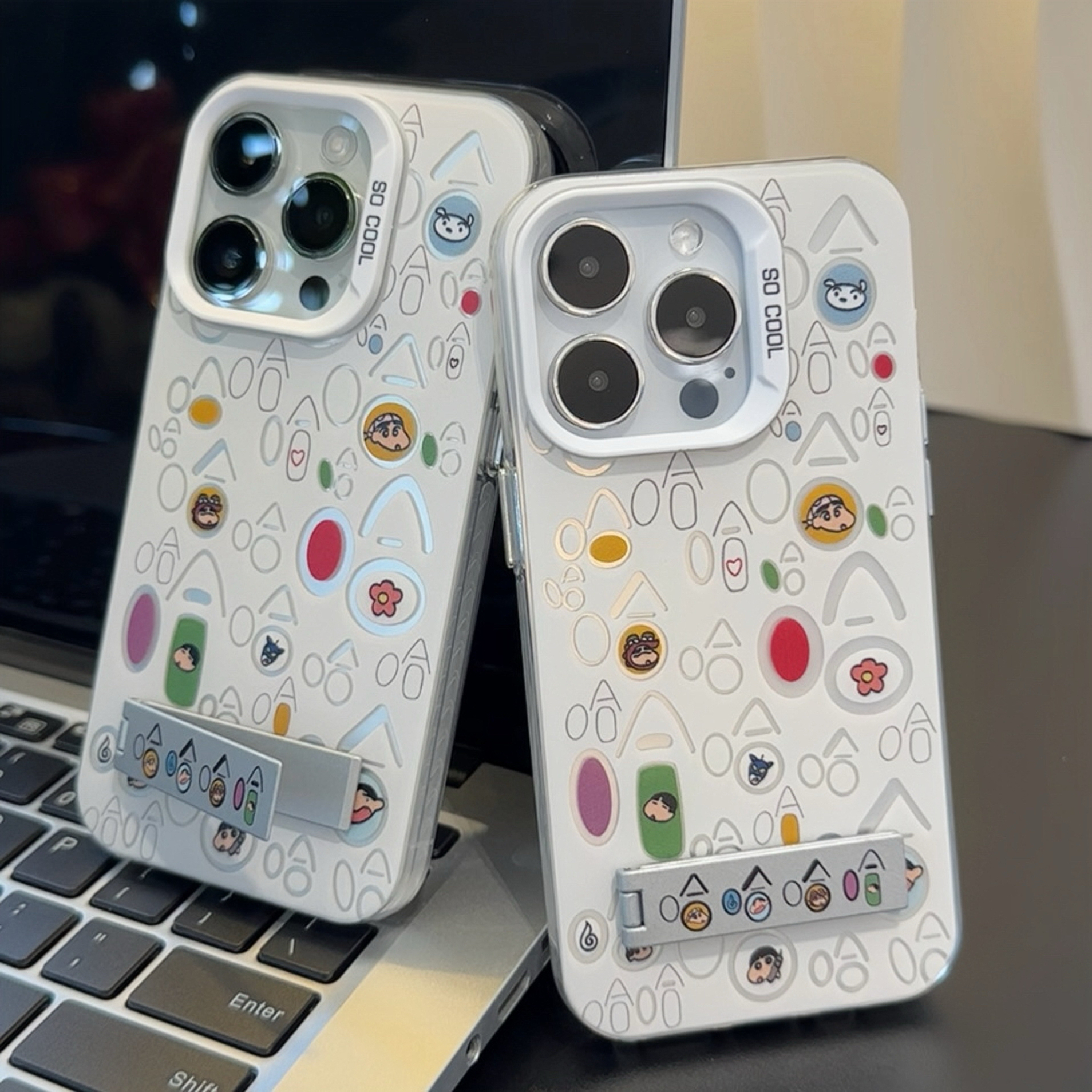 哈哈小新之家支架iphone15/14/13/16手机壳华为p70vivo小米oppo套