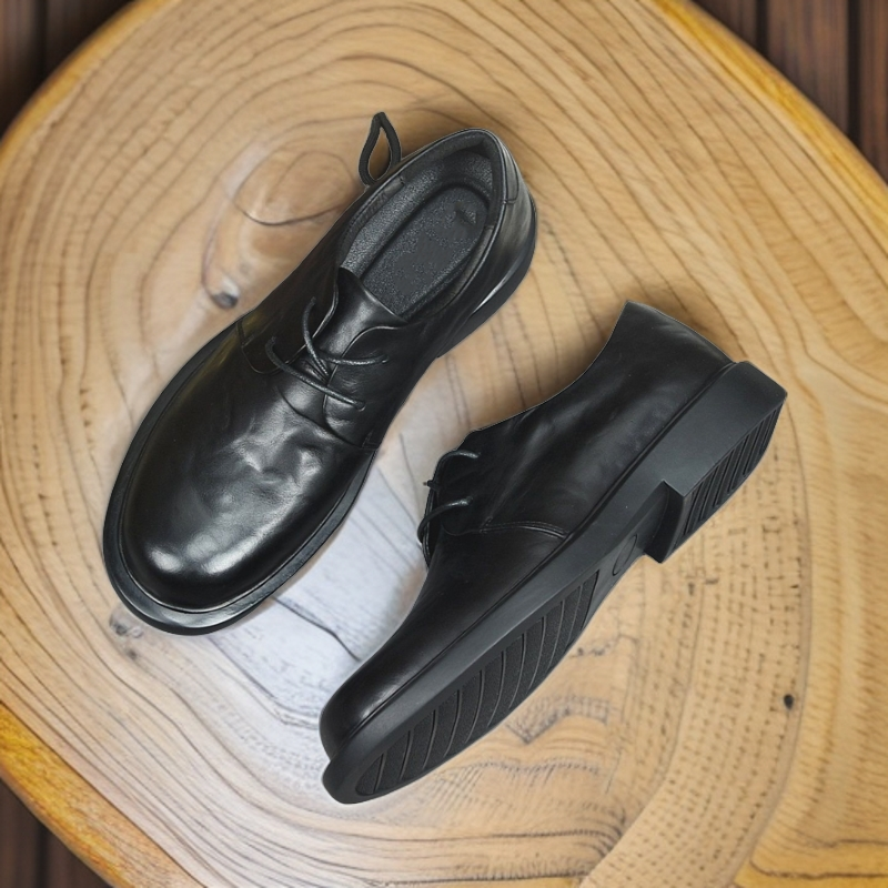 ECQO ACC皮鞋男款真皮休闲皮鞋男百搭透气春季男秋冬英伦休闲男鞋