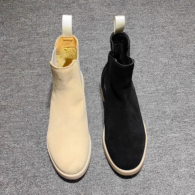 切尔西靴尖头短靴男士马丁靴增高秋冬复古风高帮休闲时尚男鞋子