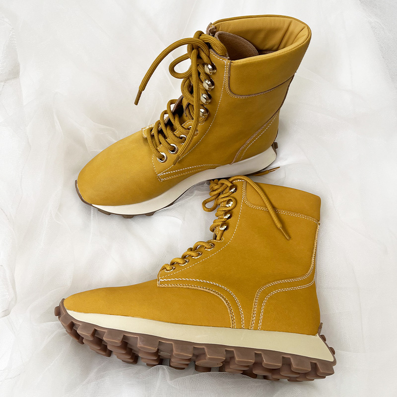 【柒柒家定制款】巴塞罗那君良短靴 时尚百搭厚底高帮运动靴 秋冬款