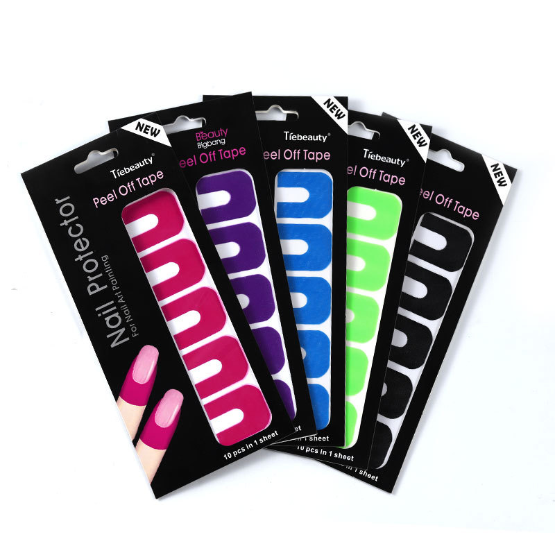 D（3包30贴）指套美甲甲油防溢贴 防指甲油溢出指甲U型贴纸 防溢胶