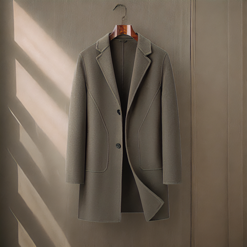 秋冬羊毛大衣男中长款双面羊毛呢子大衣韩版毛呢大衣毛呢男款冬季