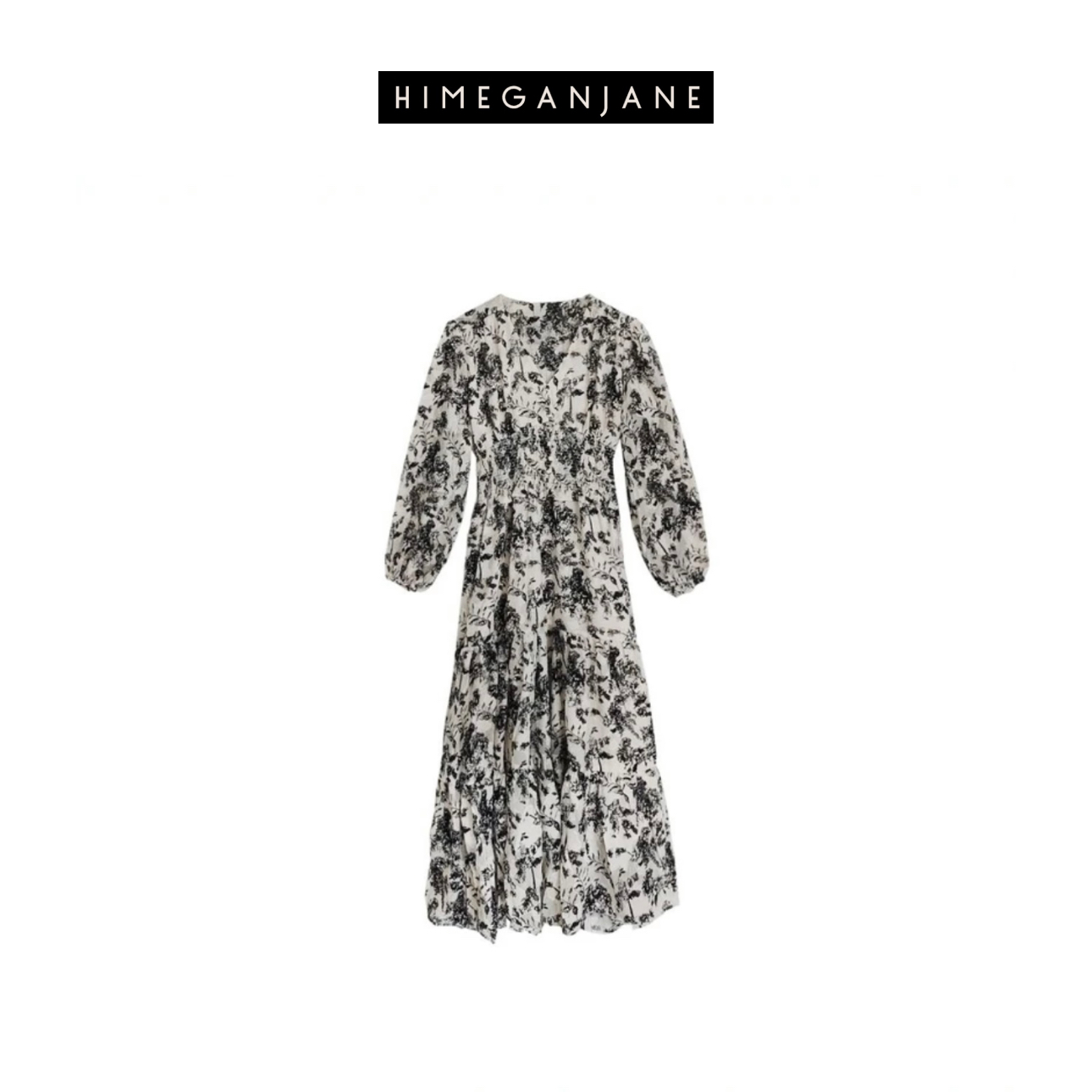 HIMEGANJANE轻奢时尚法式碎花裙YM44-999