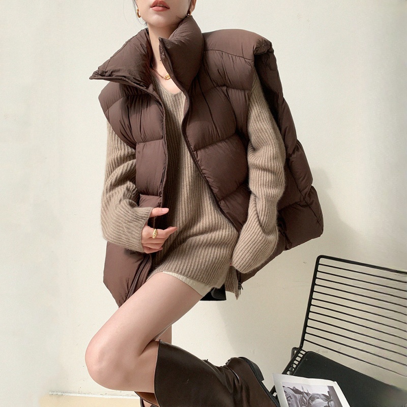 羽绒马甲女款外穿冬季2025新款白鸭绒马夹高端上档次时髦坎肩外套