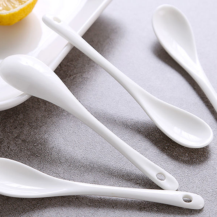 陶瓷调料勺子调味佐料咖啡勺搅拌勺子家用盐辣椒罐调味勺餐具勺子