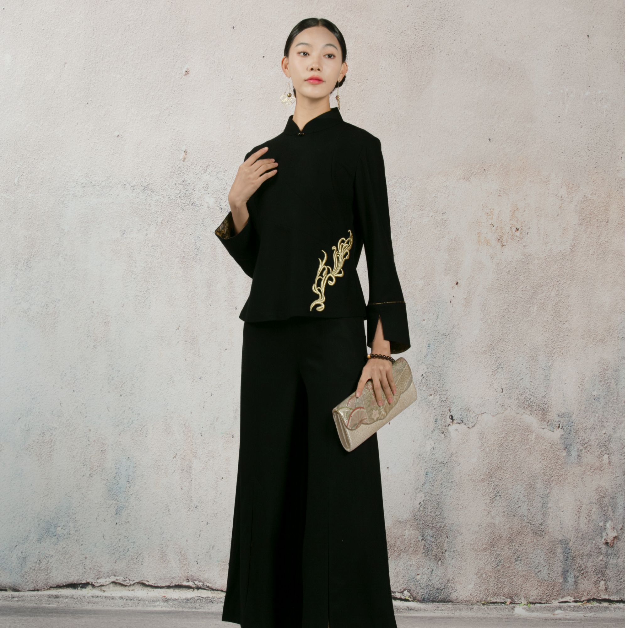 【套装】玄之又玄上衣913214011+玉江南裤子942128287新中式冬装