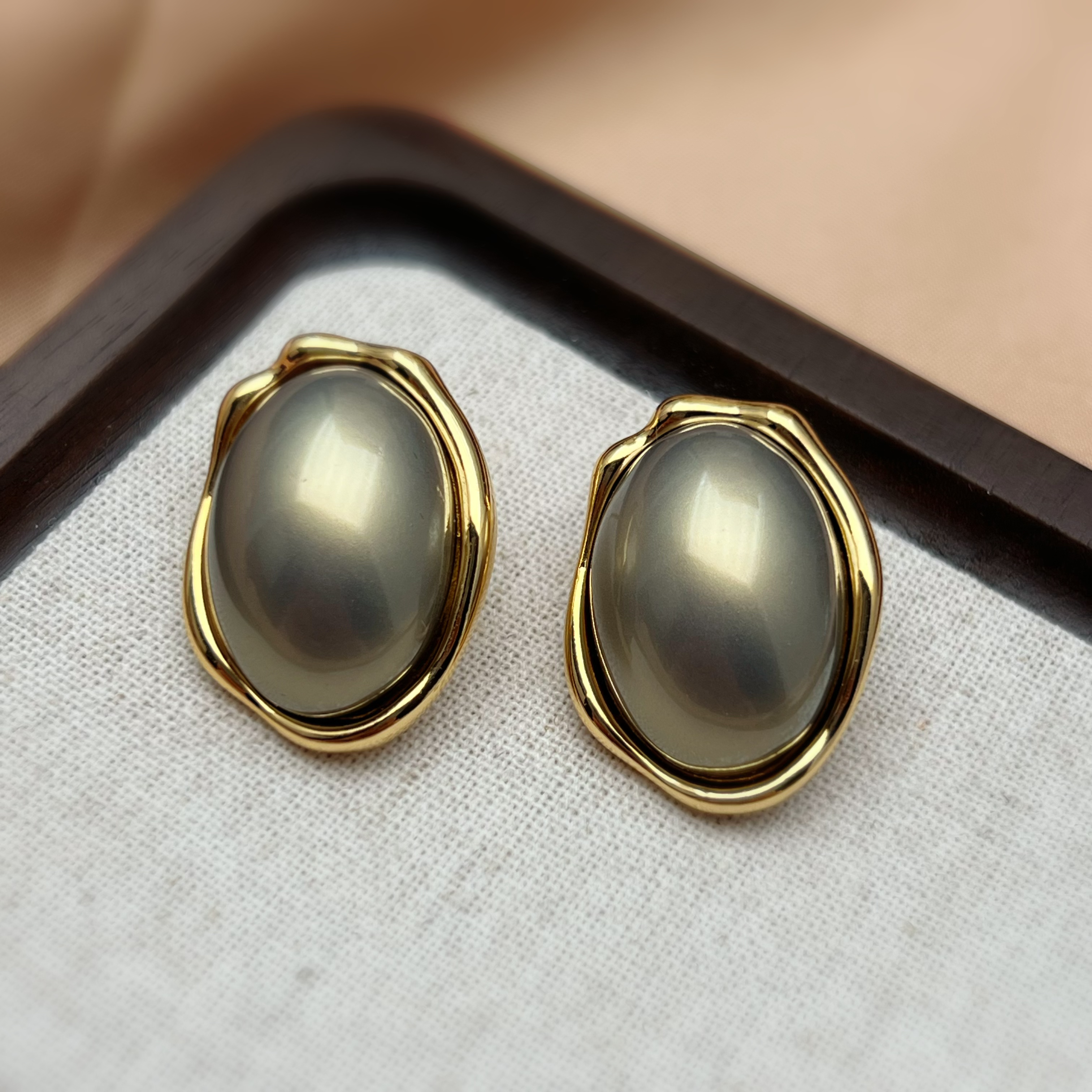 铜合金耳饰 T.Q【独角戏】重工高级感大气耳钉