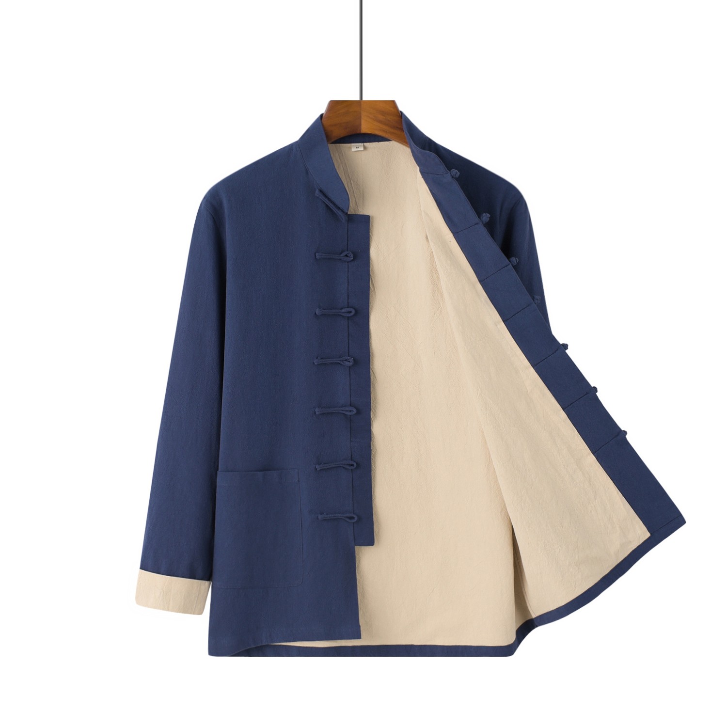 男士唐装汉服长袖套装外套中国风服饰男装中年男装太极服