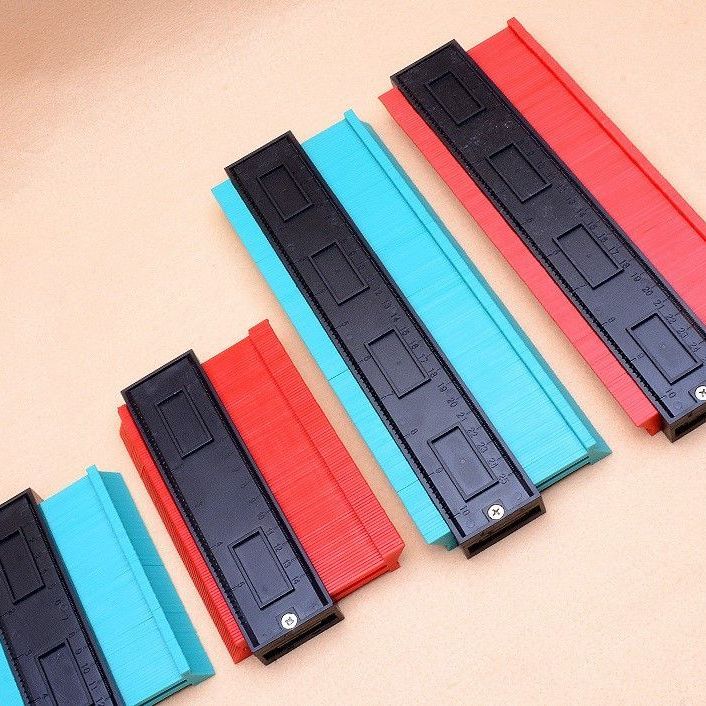 多用轮廓仿型器多功能弧度尺木工加厚取角器不规则百变螺纹取形器