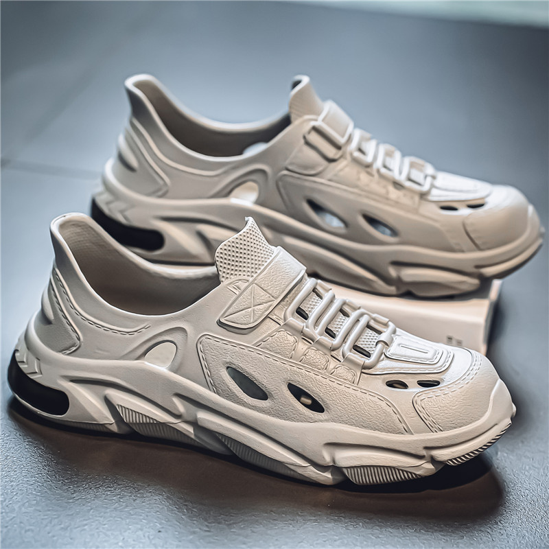 骆鹿男款专用防滑厚底网红洞洞鞋男士男士洞洞鞋2025新款休闲透气