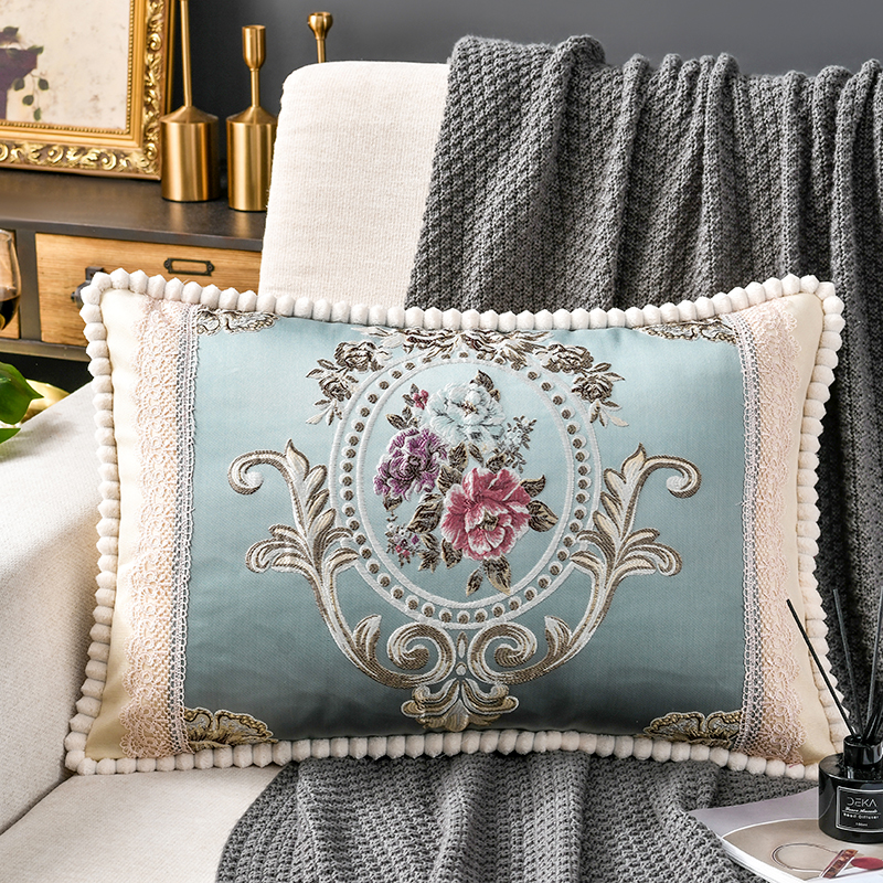 欧式沙发靠垫客厅靠枕长方形抱枕家用沙发汽车靠背垫沙发大号腰枕