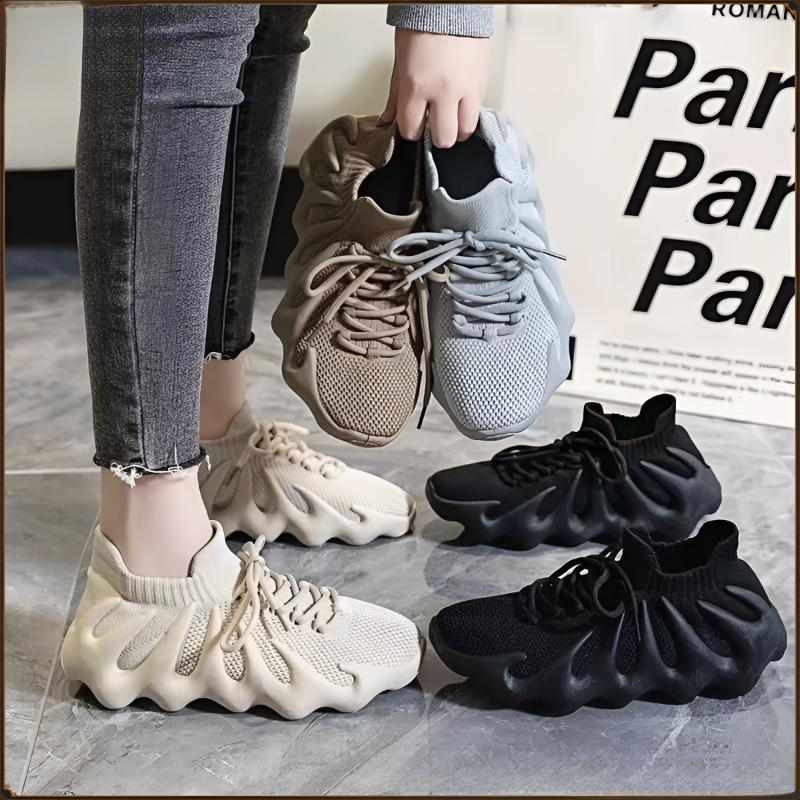 夏季情侣八爪鱼休闲鞋透气飞织时尚运动鞋子女款跑步百搭八爪鞋