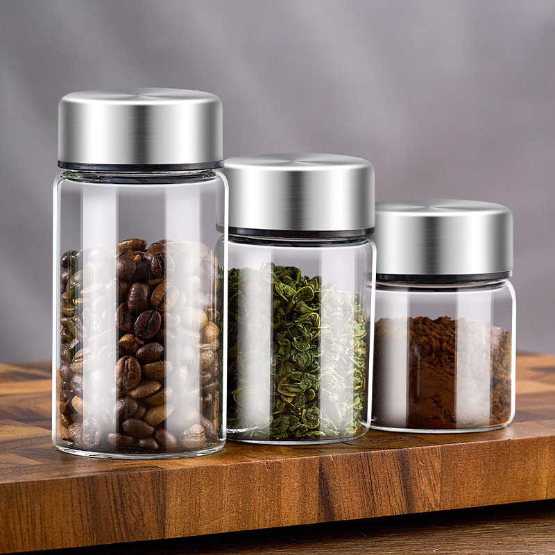 玻璃咖啡粉密封罐咖啡豆保存罐迷你便携食品级茶叶收纳储存罐子瓶