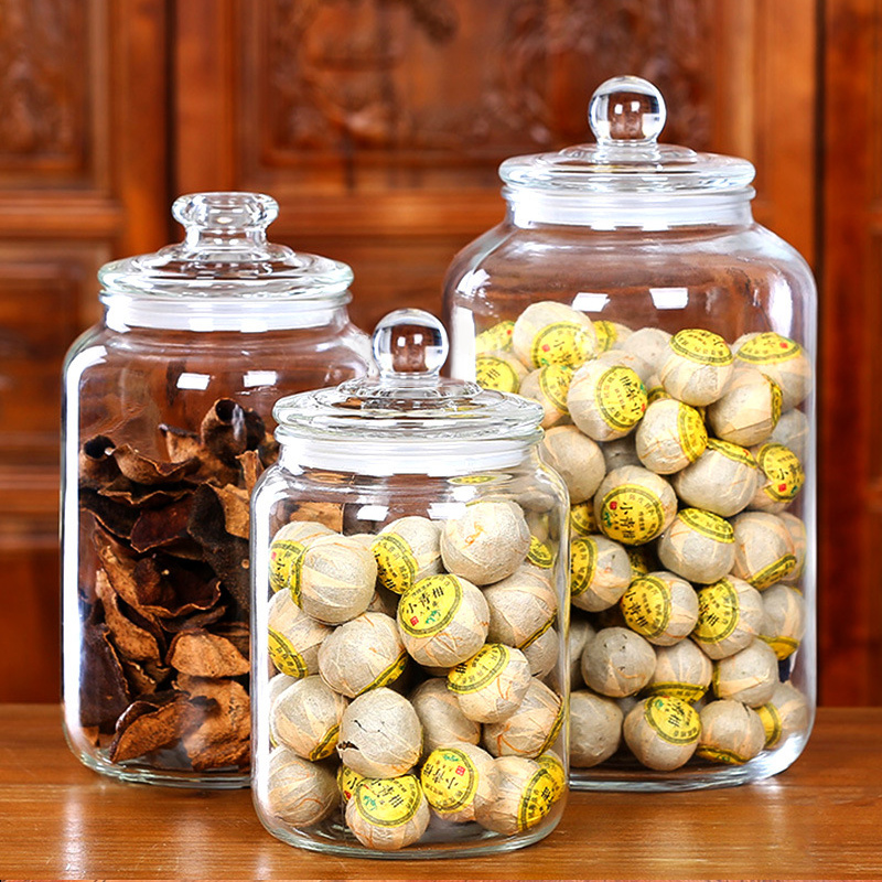 玻璃密封罐陈皮储存罐保存专用茶叶收纳瓶食品级糖果零食罐大容量