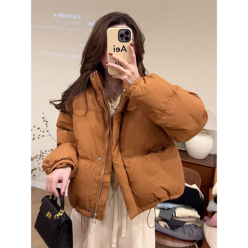 小个子小众棉服女短款2025冬季新款韩版宽松加绒加厚面包服外套