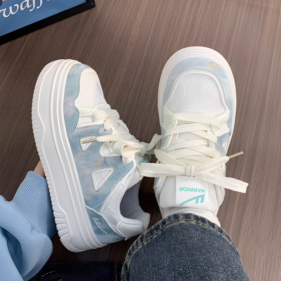 回力厚底学生海冰蓝女鞋2025年春夏新款小白鞋厚底增高小众百搭板