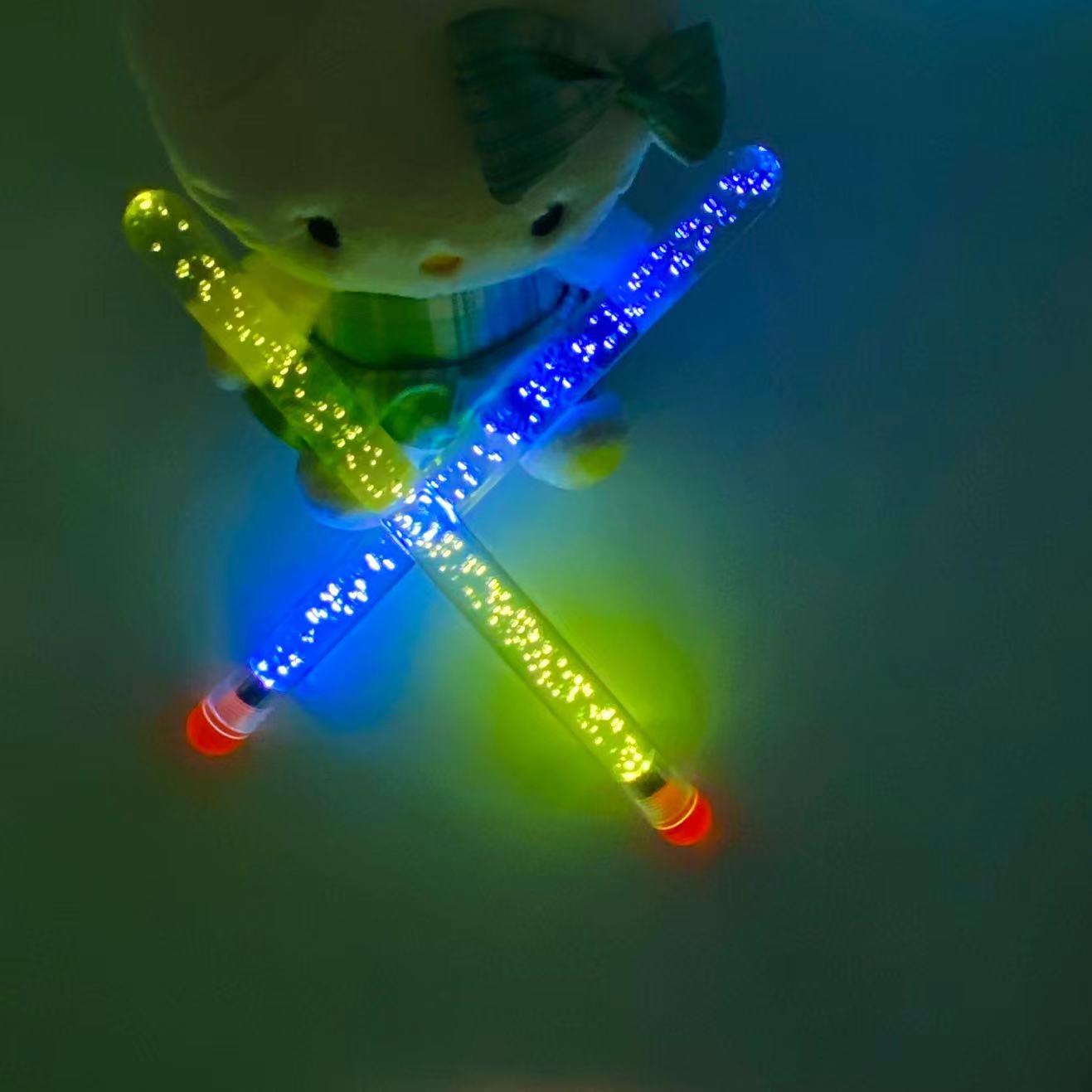 夜光鼓棒鼓槌大鼓锤荧光舞台演出亚克力鼓棍