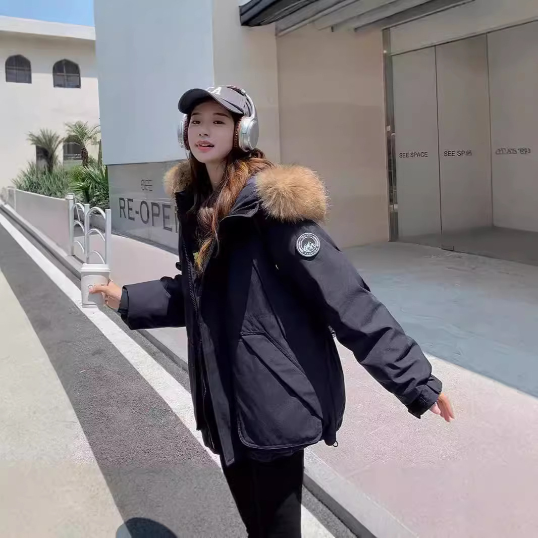 外贸棉服小个子毛领加厚派克服女冬新款韩版休闲宽松学生保暖外套