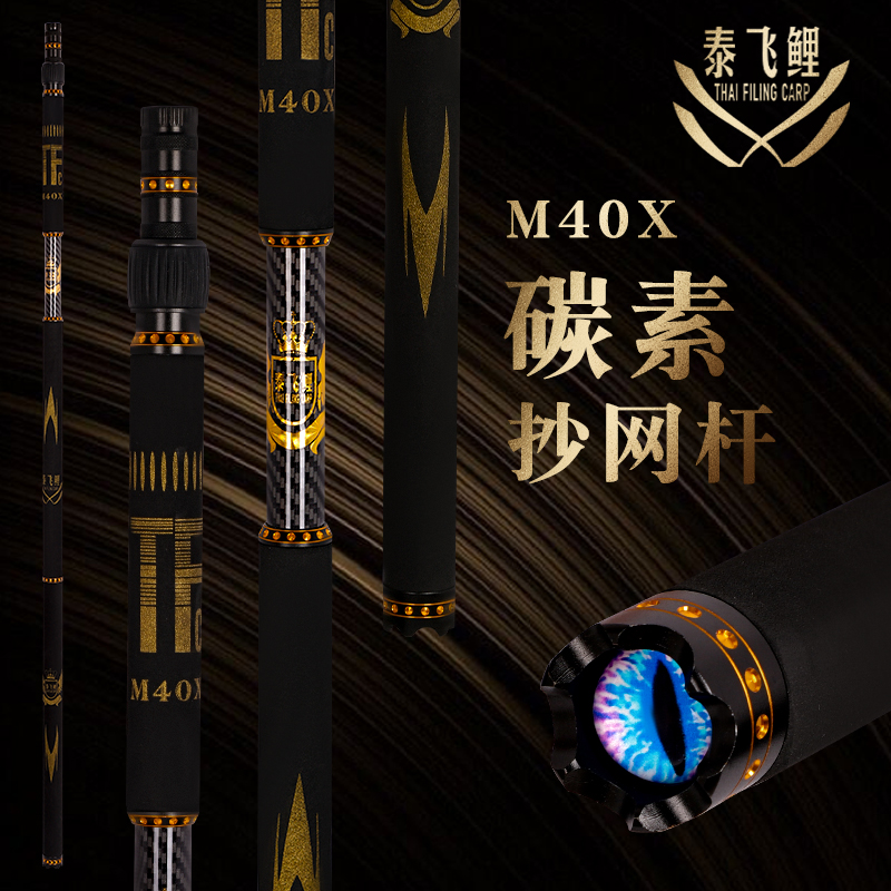 泰飞鲤天使之眼黑坑大物高碳超轻超硬抄网杆