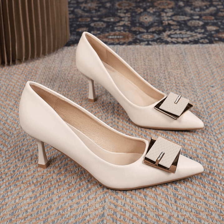 法式高跟鞋女春秋季新款尖头细跟设计感小众气质百搭女士细跟单鞋