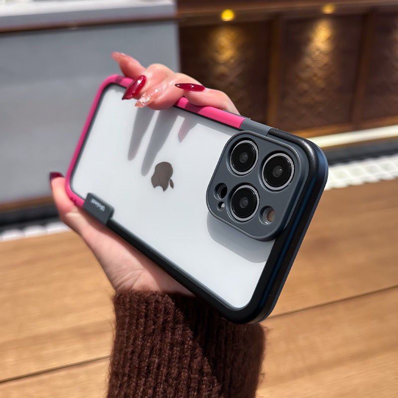 撞色苹果14promax镂空边框手机壳iPhone13散热透气plus防摔保护套