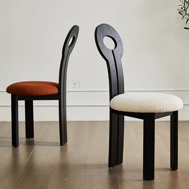 设计师网红中古餐椅家用小户型复古椅子化妆凳休闲椅全实木靠背椅